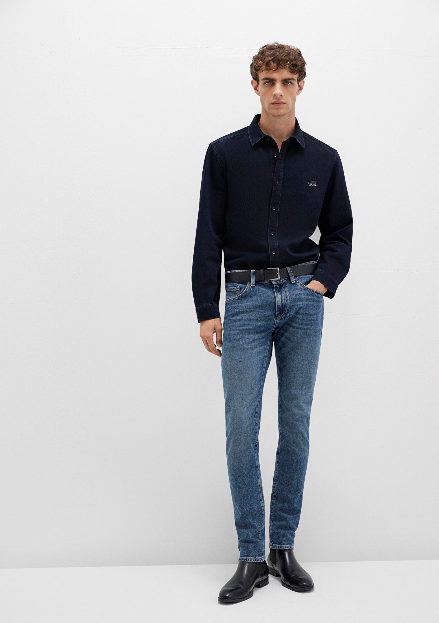 Kvnç Foggy Blue Mavi Black Jean Pants