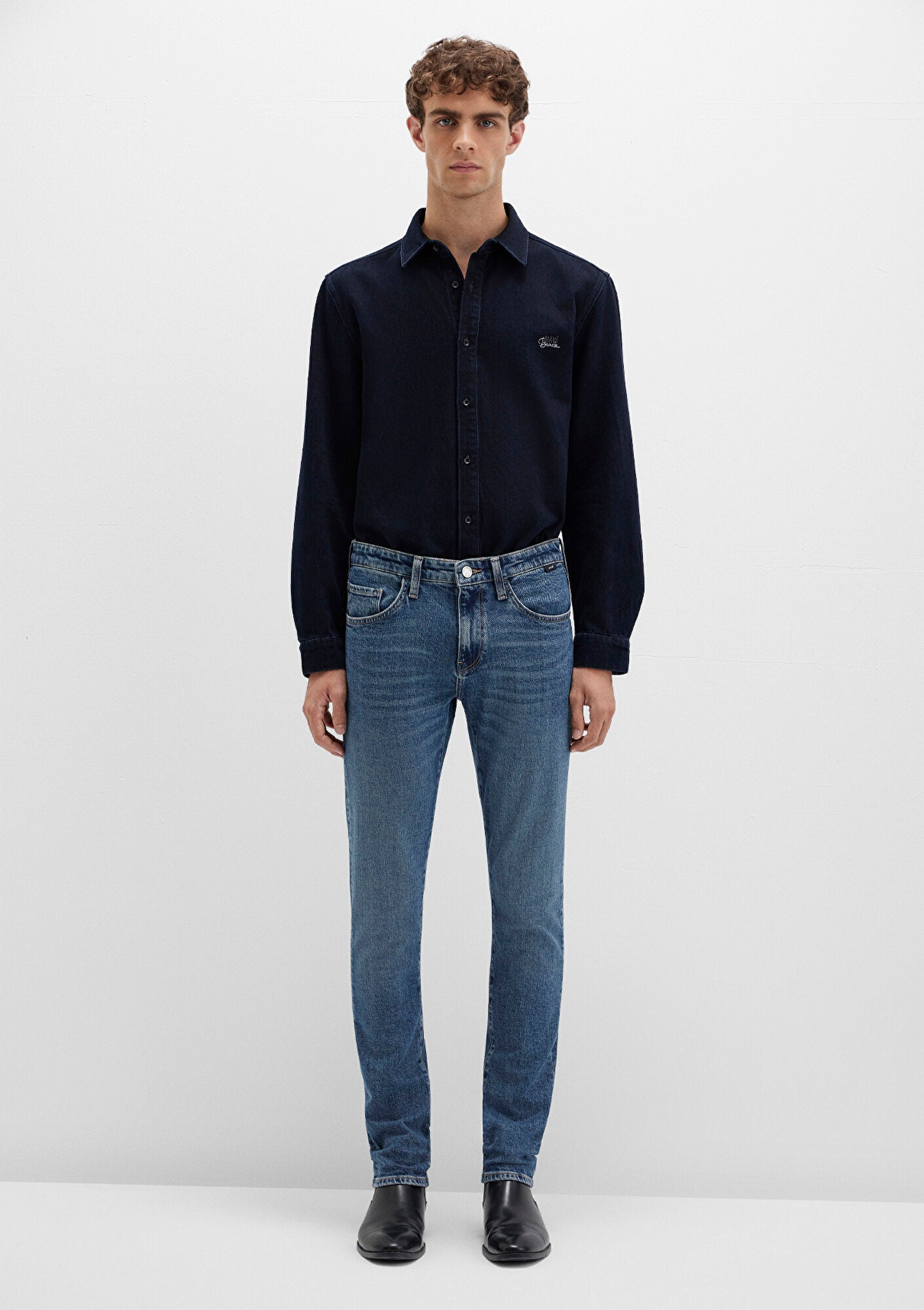 Kvnç Foggy Blue Mavi Black Jean Pants