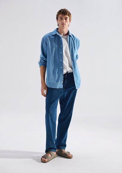 Andros Indigo Edition Linen Jean Pants