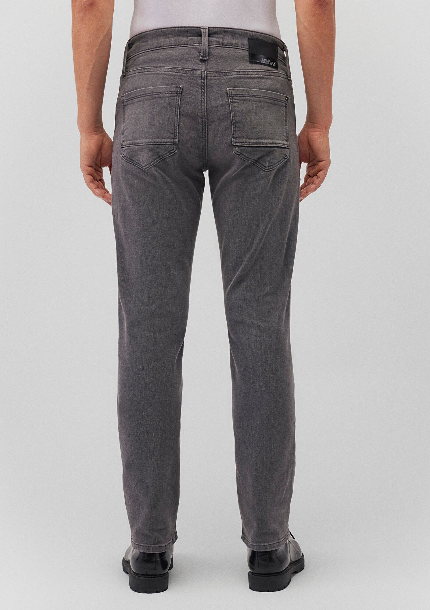 Marcus Light Grey Mavi Black Jean Pants