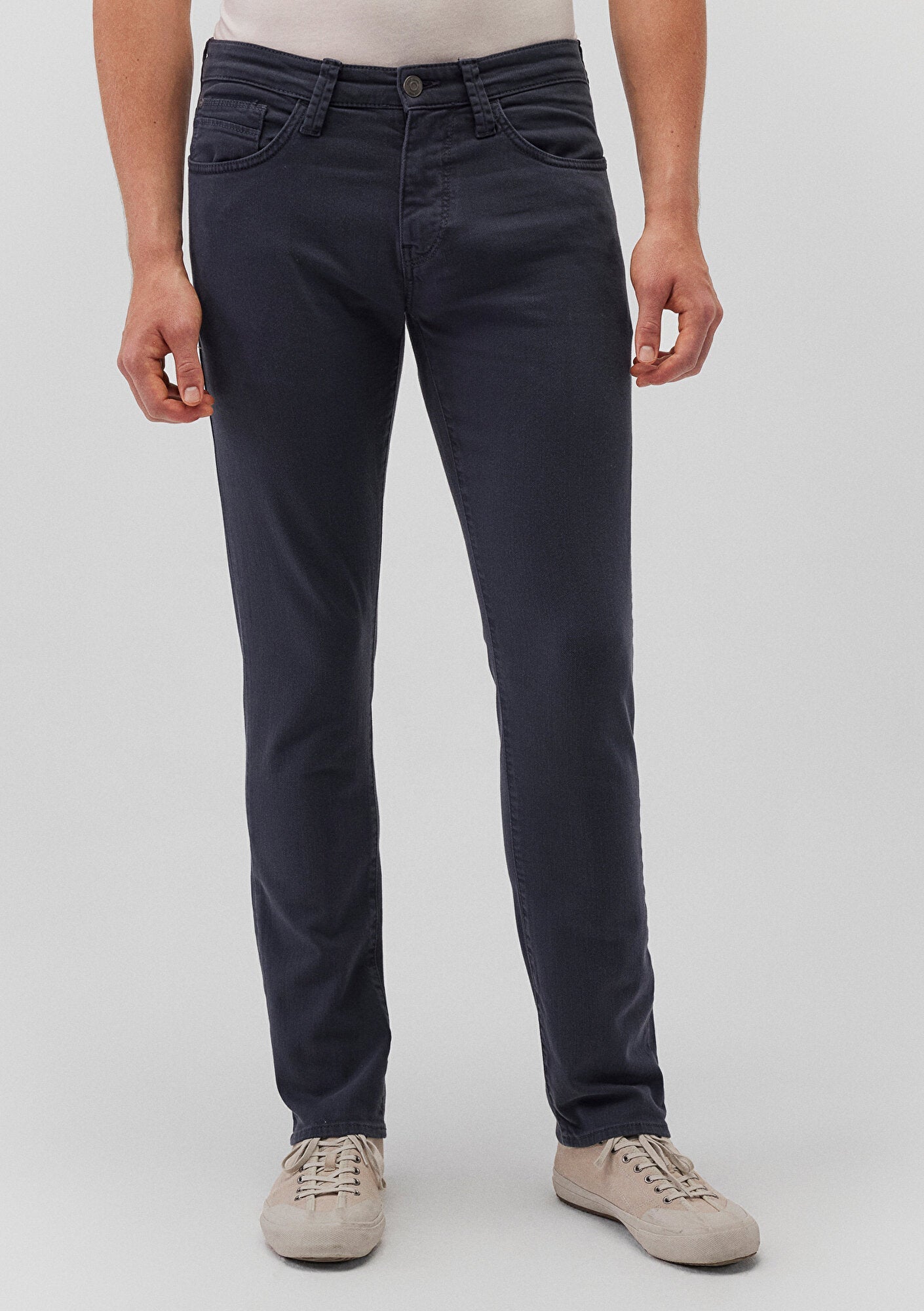 Marcus Blue Washed Comfort Gabardine Pants