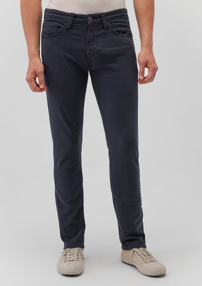 Marcus Blue Washed Comfort Gabardine Pants