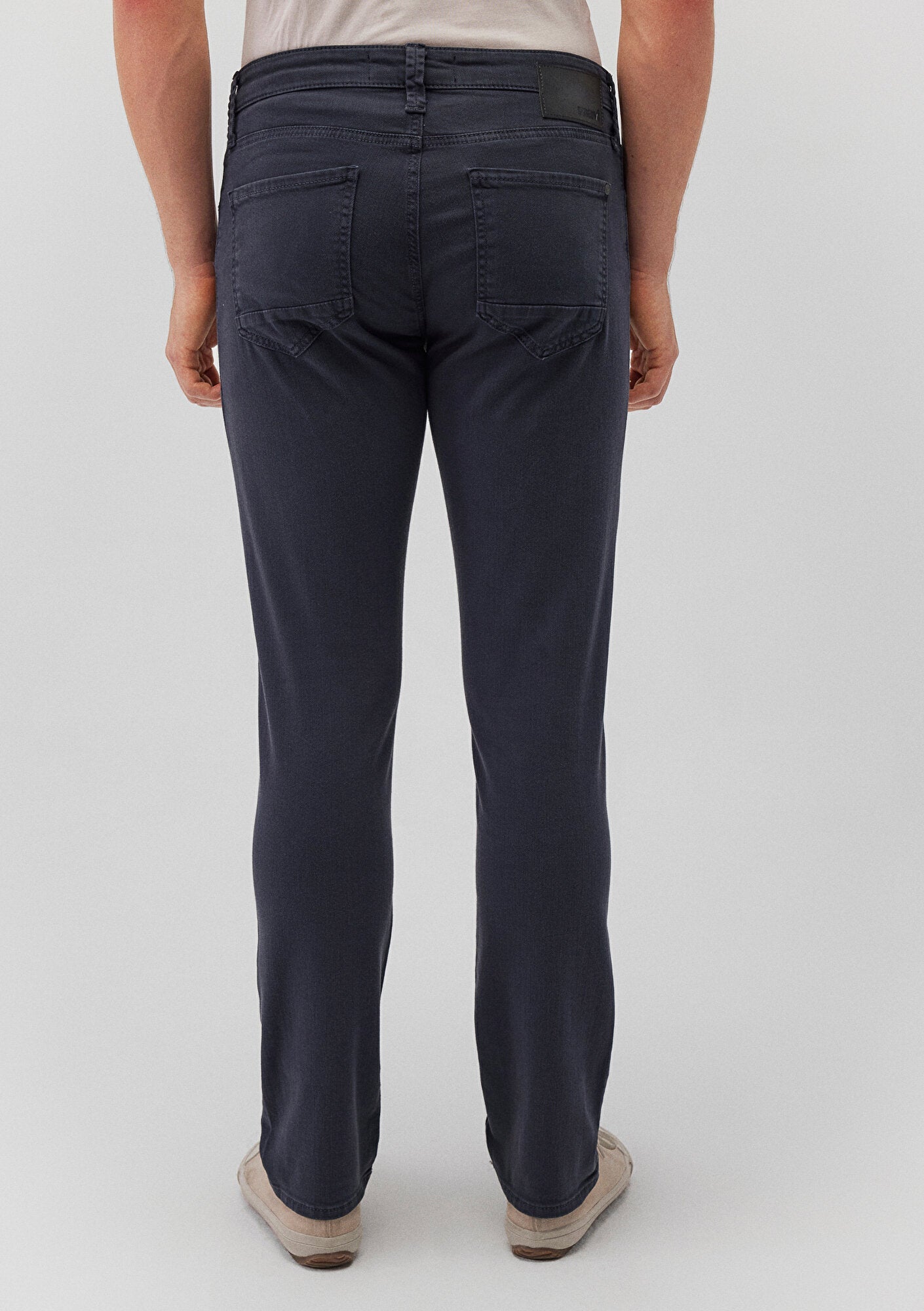 Marcus Blue Washed Comfort Gabardine Pants