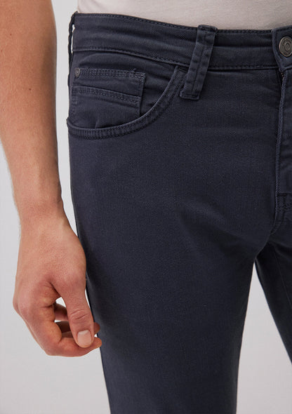 Marcus Blue Washed Comfort Gabardine Pants