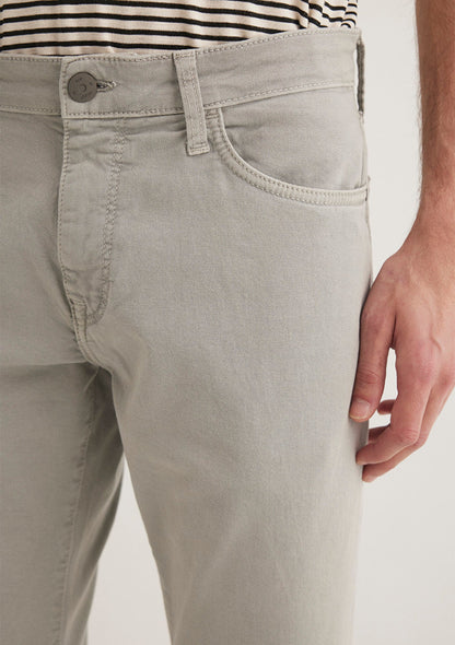 Marcus Light Grey Mavi Black Gabardin Pants