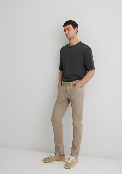 Marcus Comfort Beige Gabardine Pants