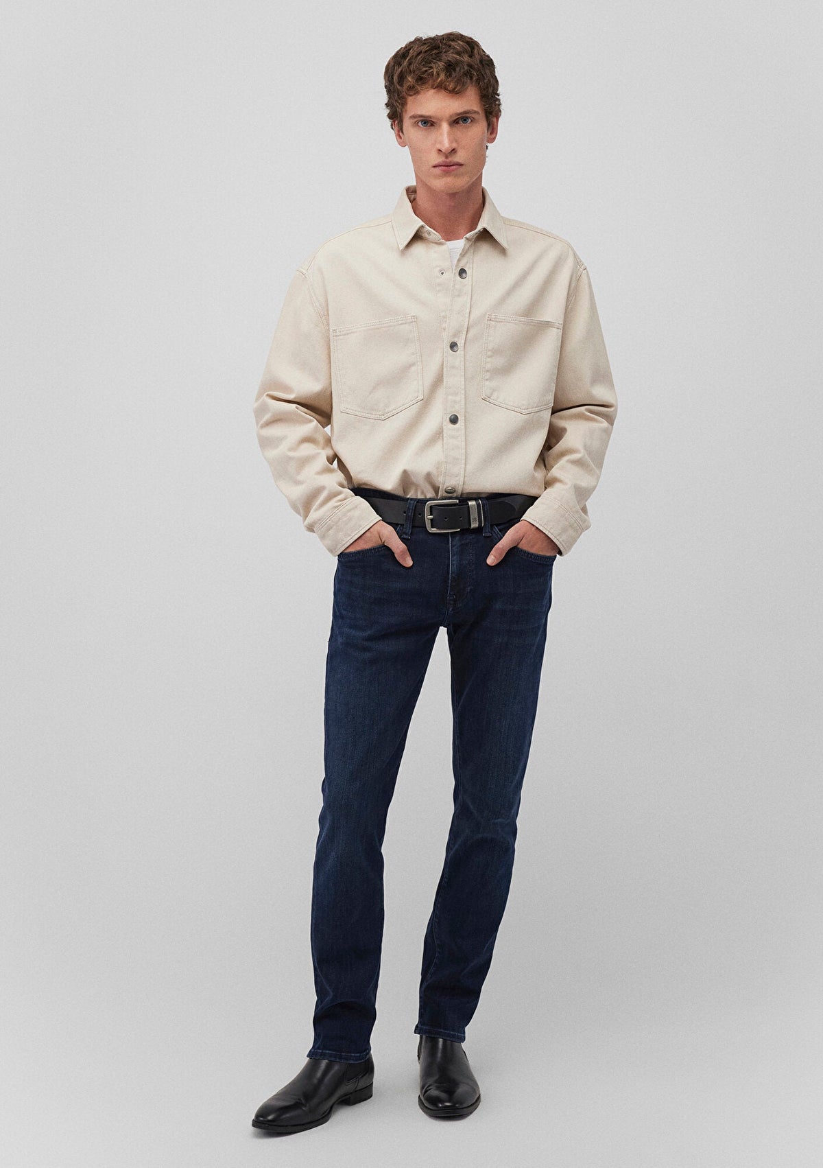 Marcus Ink Brushed Premium Blue Jean Pants