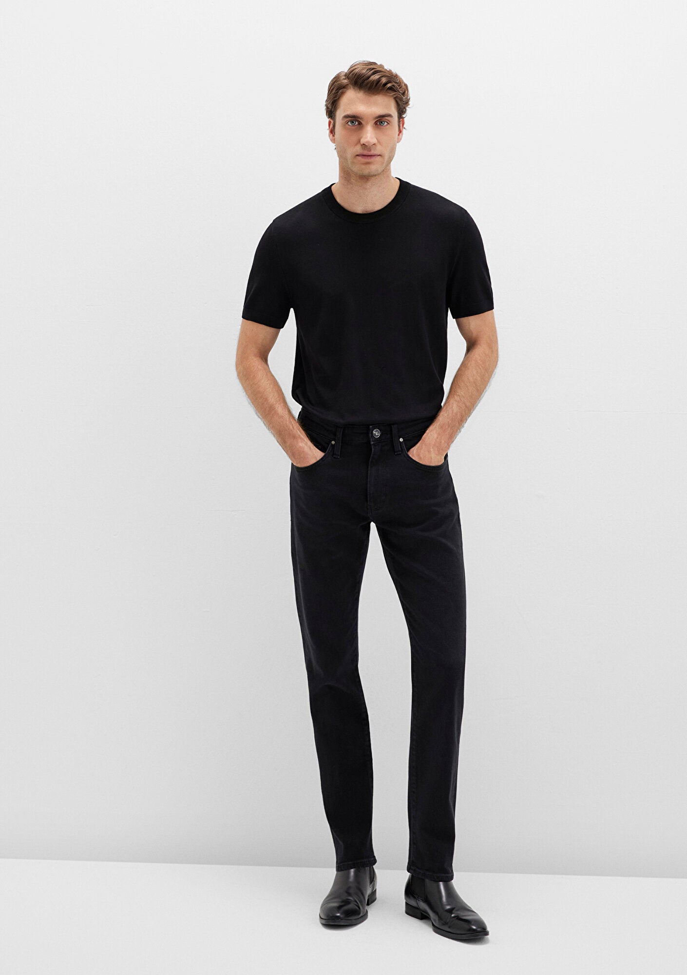 Marcus Deep Smoke Lux Black Jean Pants