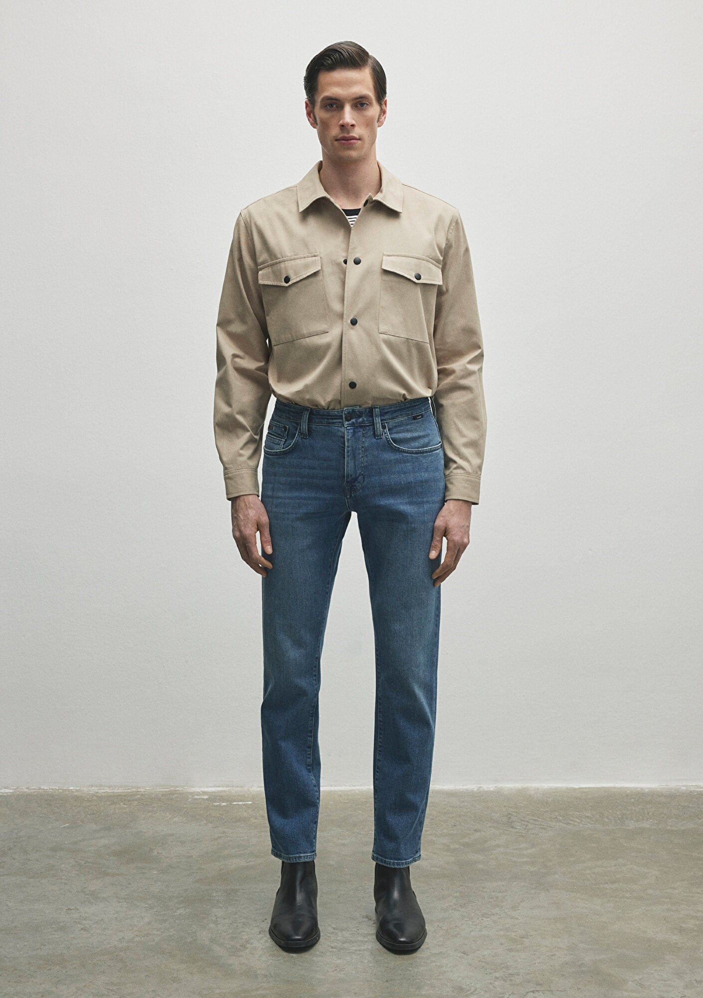 Martin Light Shaded Mavi Black Jean Pants