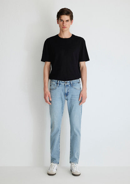 Jake Dusty Bleach Classic Denim Jean Pants