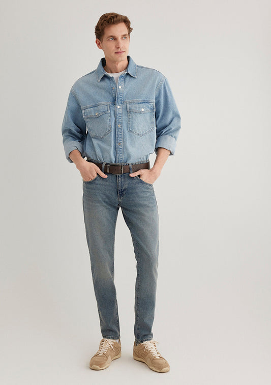 James Foggy Indigo Classic Denim Jean Pants