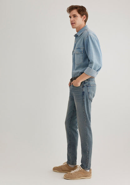 James Foggy Indigo Classic Denim Jean Pants