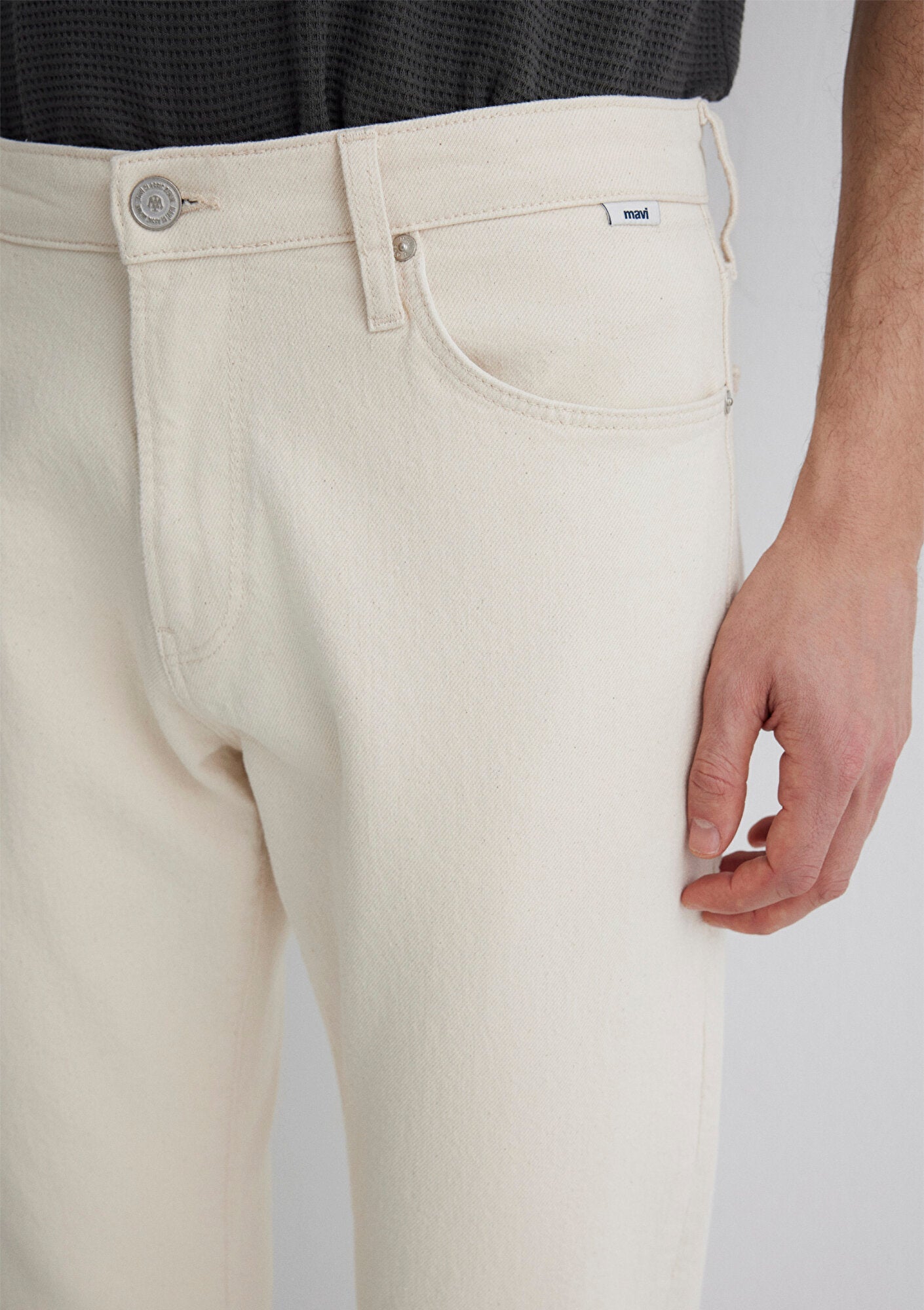 Milan Off White Classic Denim Jean Pants