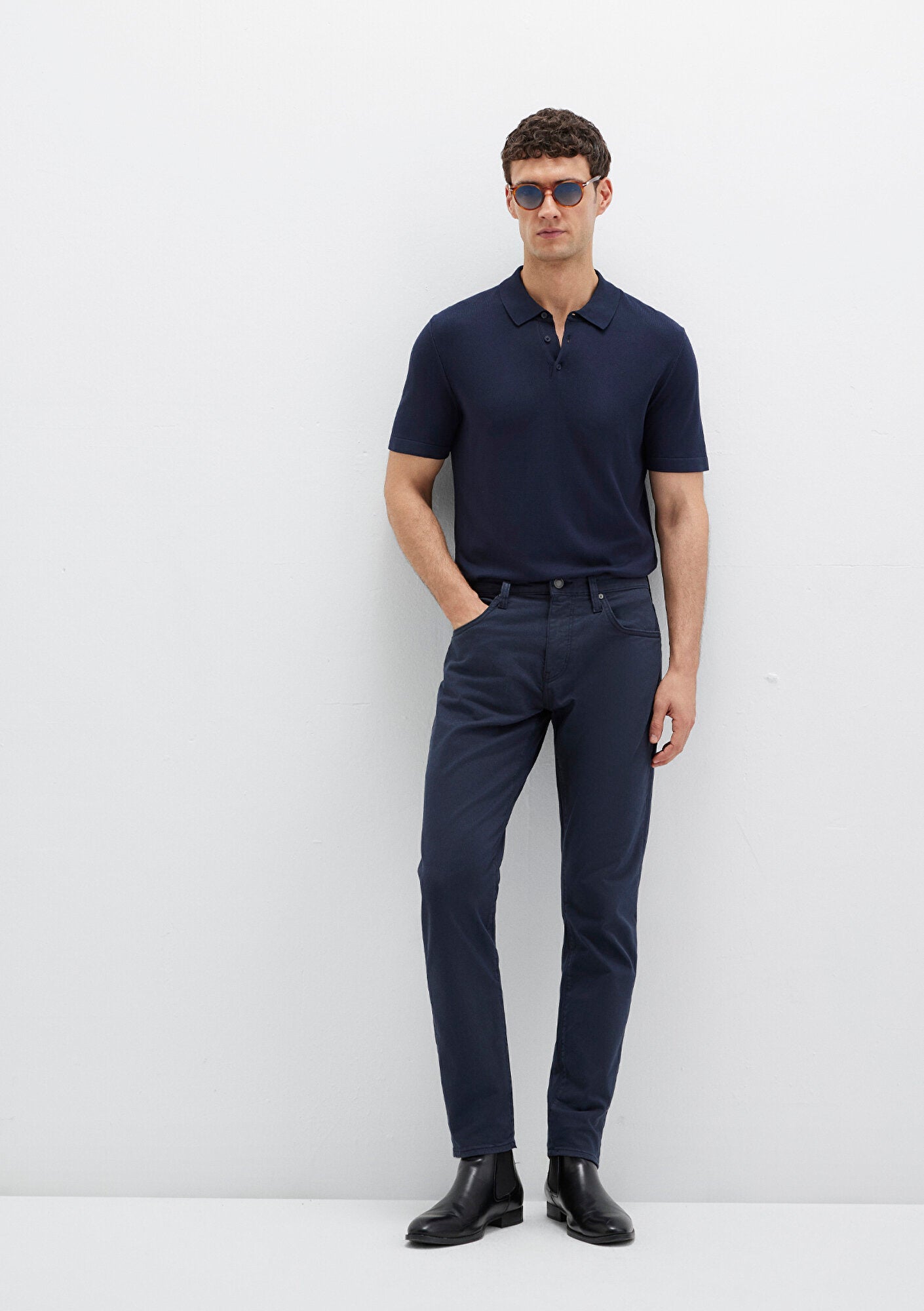 Milan Parisian Night Mavi Black Gabardine Pants