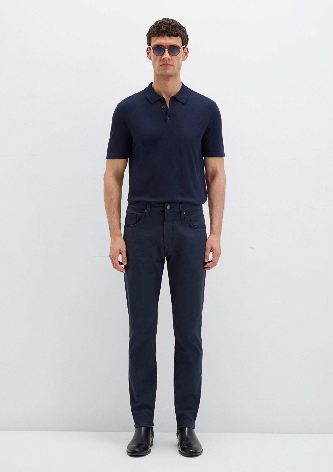 Milan Parisian Night Mavi Black Gabardine Pants