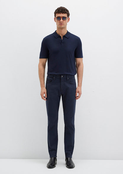 Milan Parisian Night Mavi Black Gabardine Pants