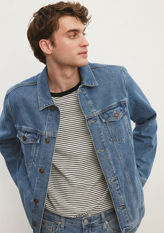 Drake Mid Brushed Denim  Jean Jacket