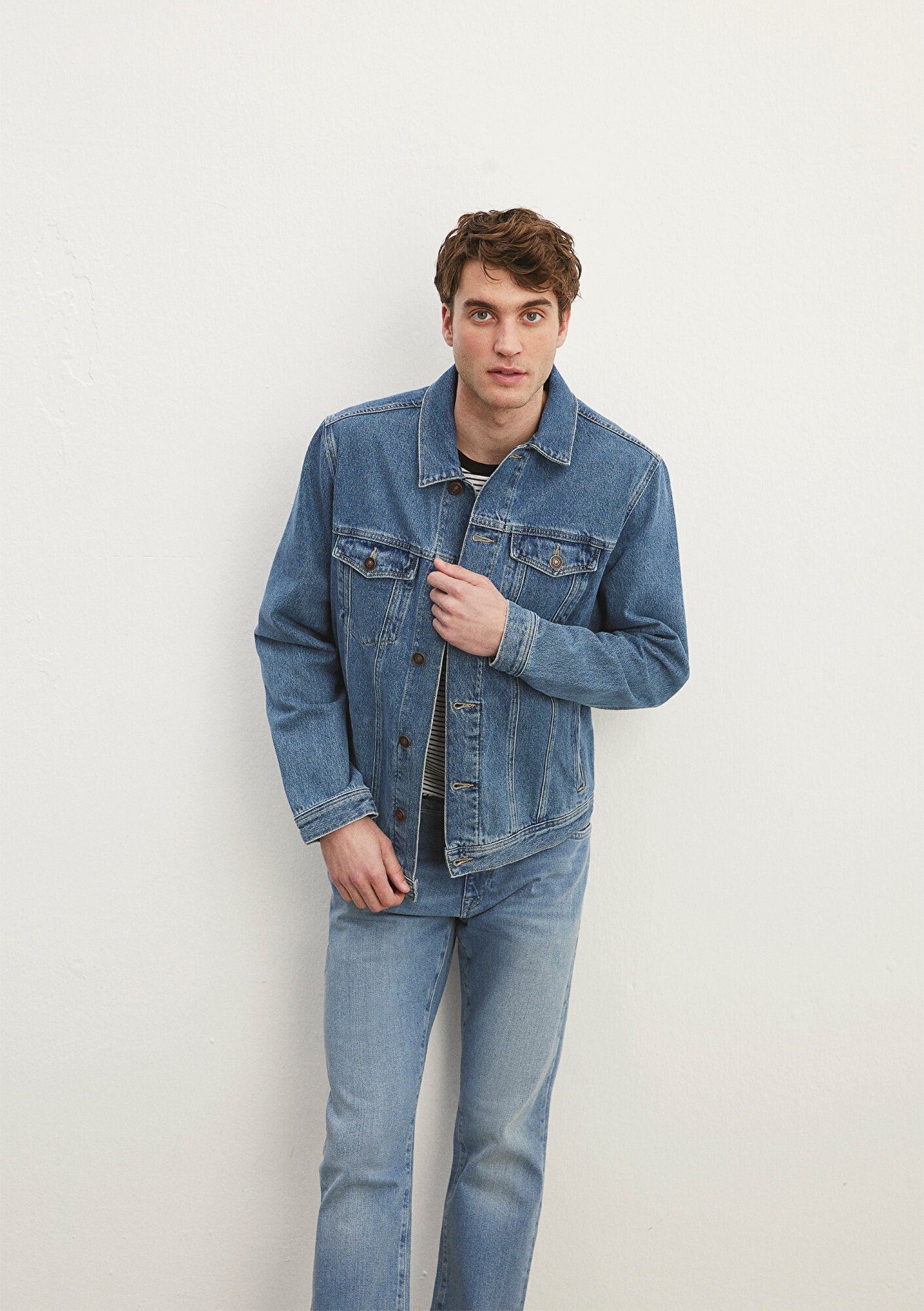 Drake Mid Brushed Denim  Jean Jacket