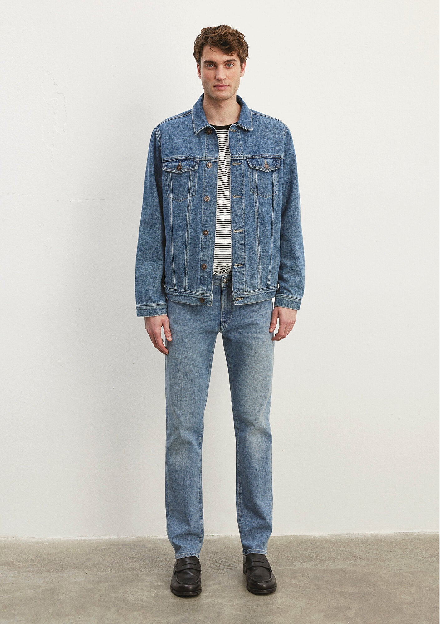 Drake Mid Brushed Denim  Jean Jacket