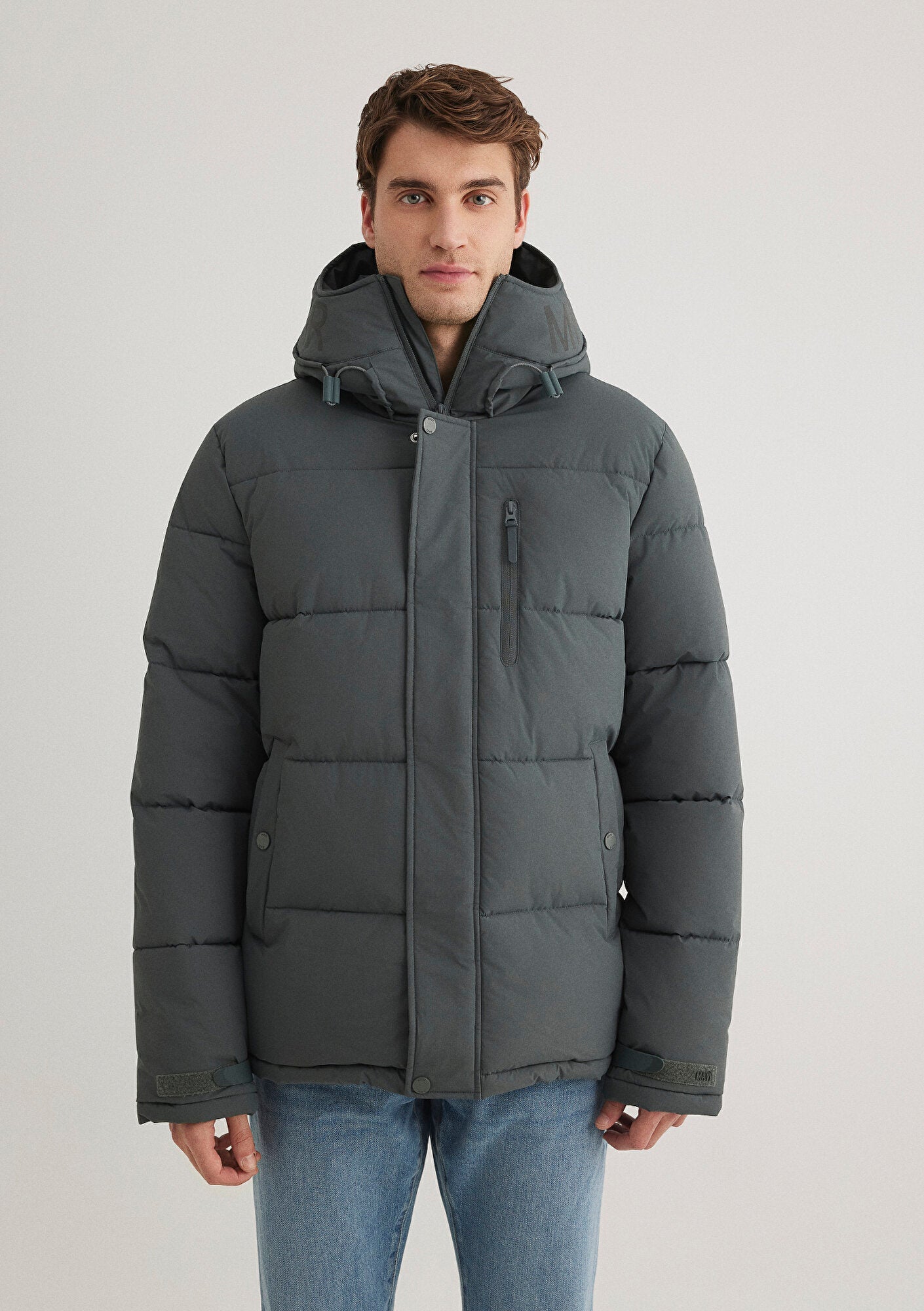 Hooded Green Puffer Jacket