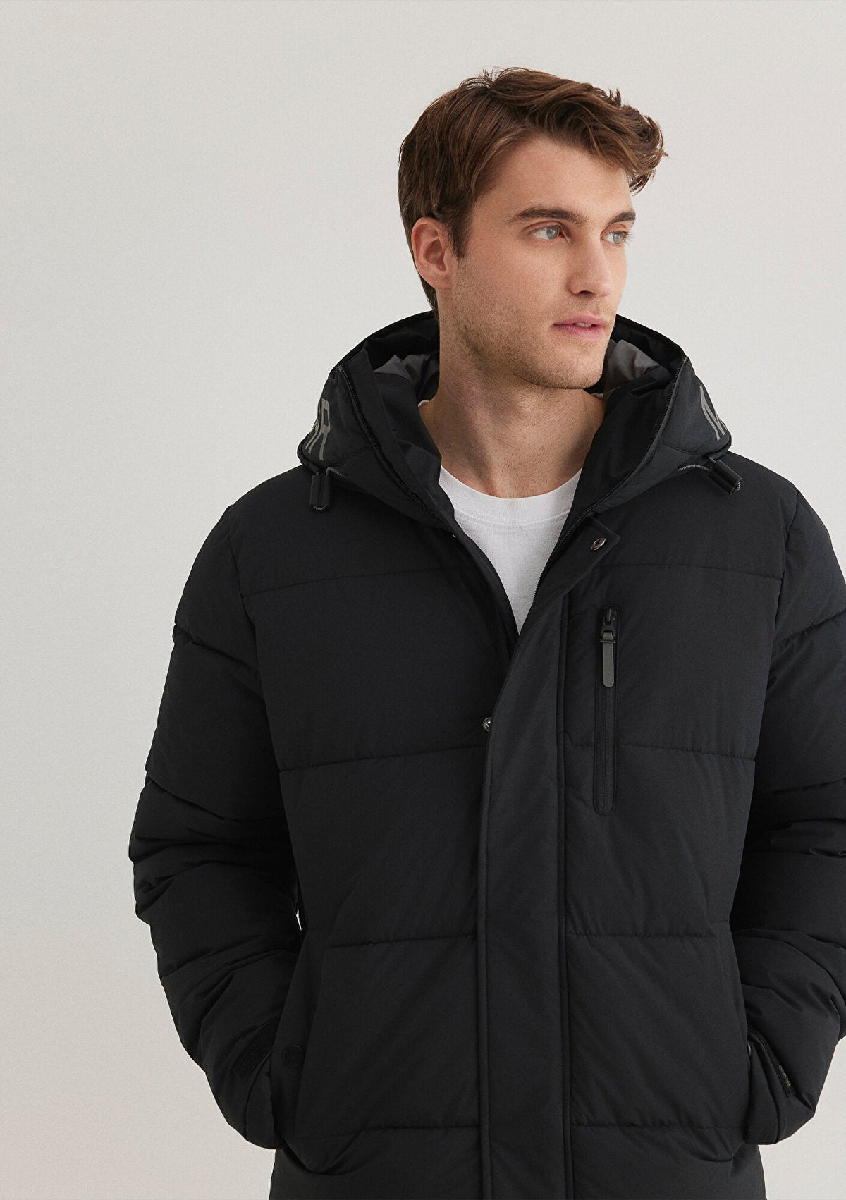 Hooded Black Puffer Jacket