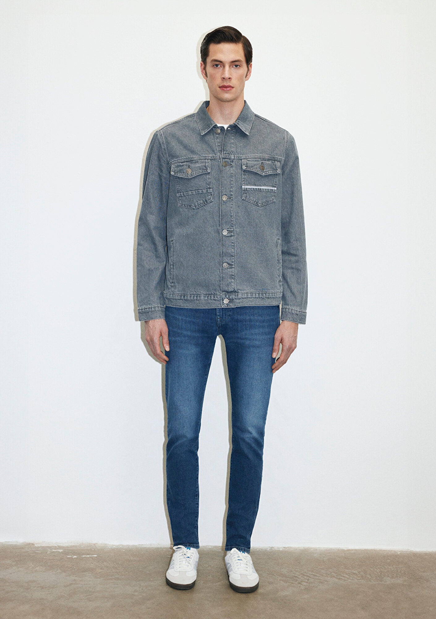 Loran Cloudy Grey Premium Blue Jean Jacket