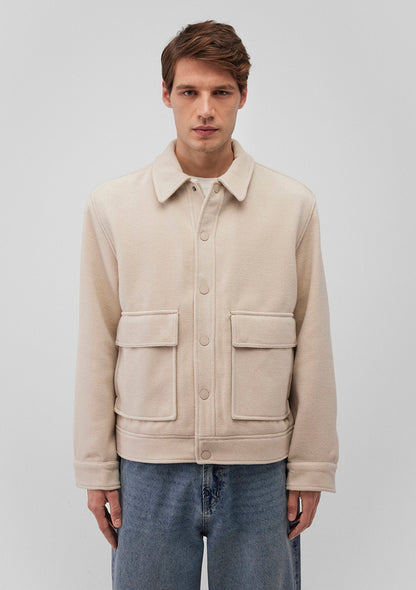 Beige Wool Blend Coat