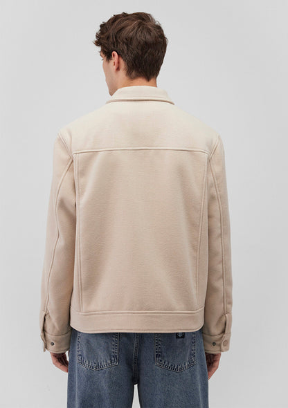 Beige Wool Blend Coat
