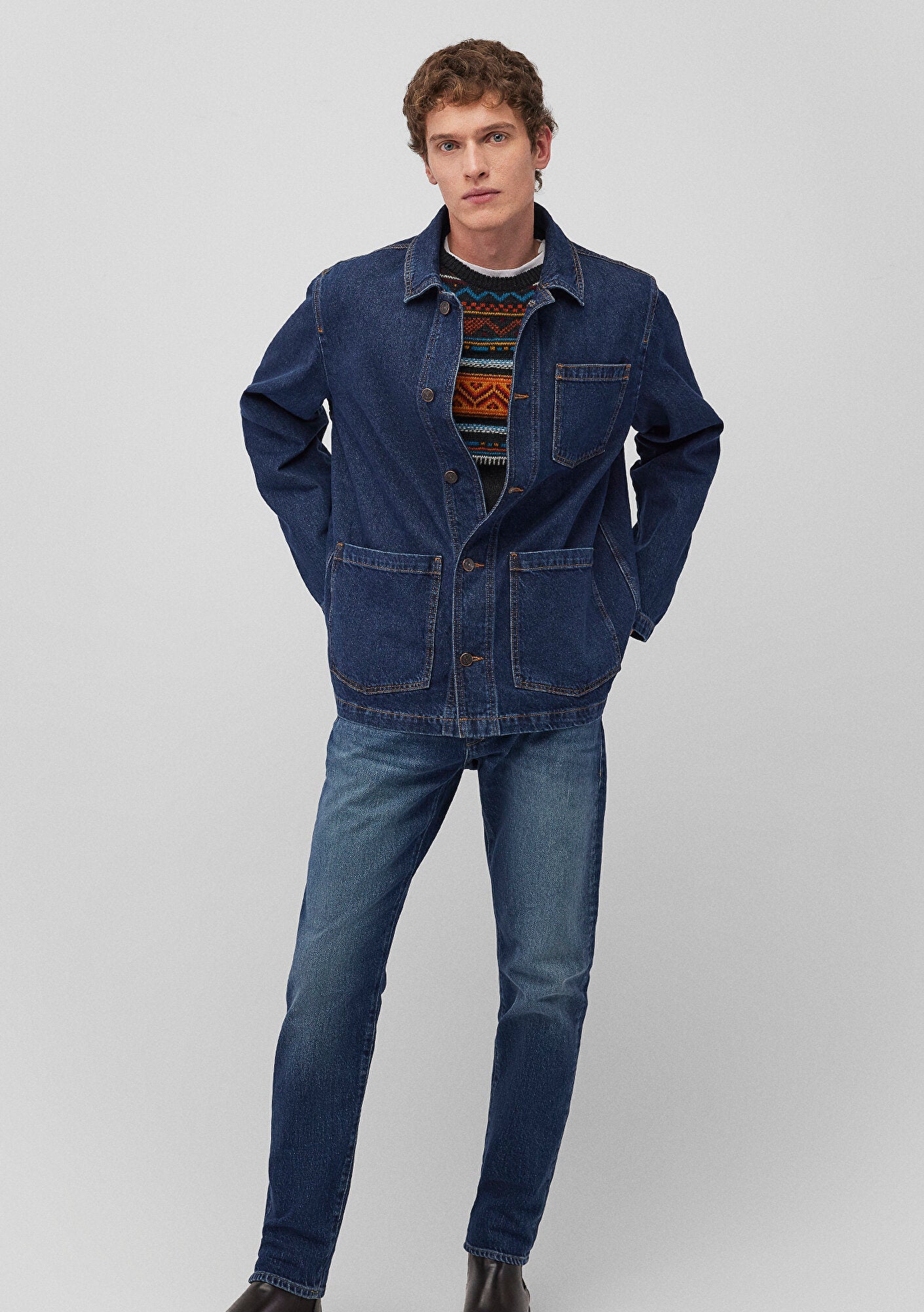 Victor Dark 90s Blue Denim Jean Jacket