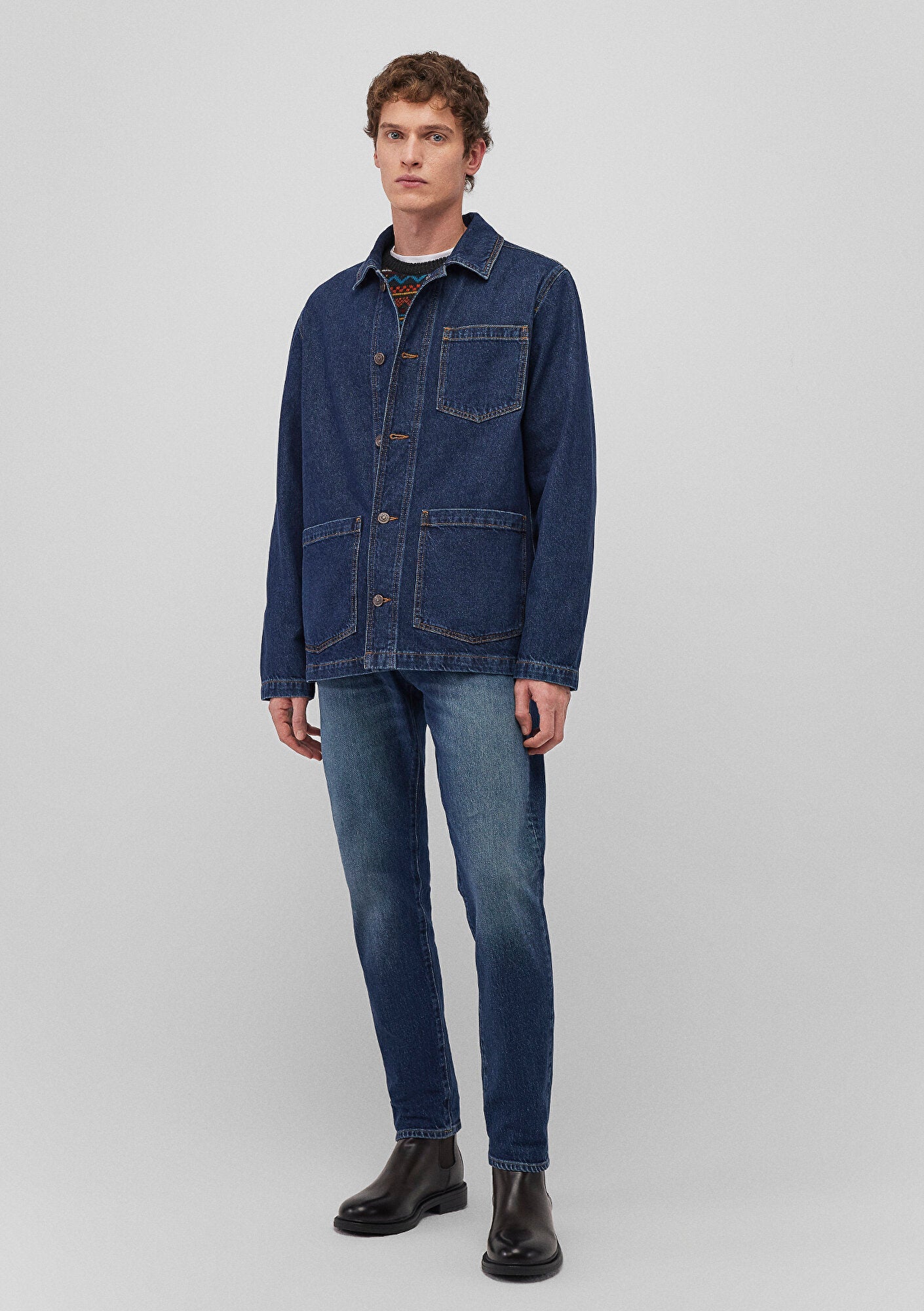 Victor Dark 90s Blue Denim Jean Jacket