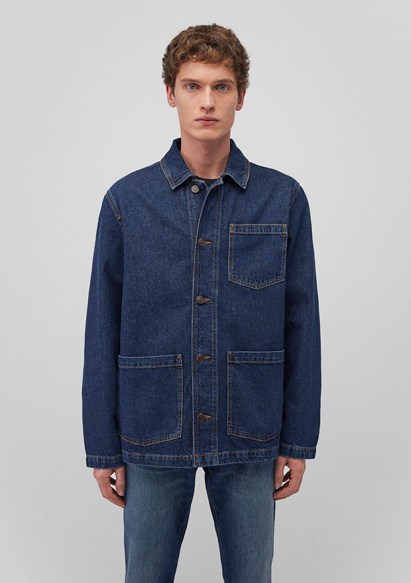 Victor Dark 90s Blue Denim Jean Jacket
