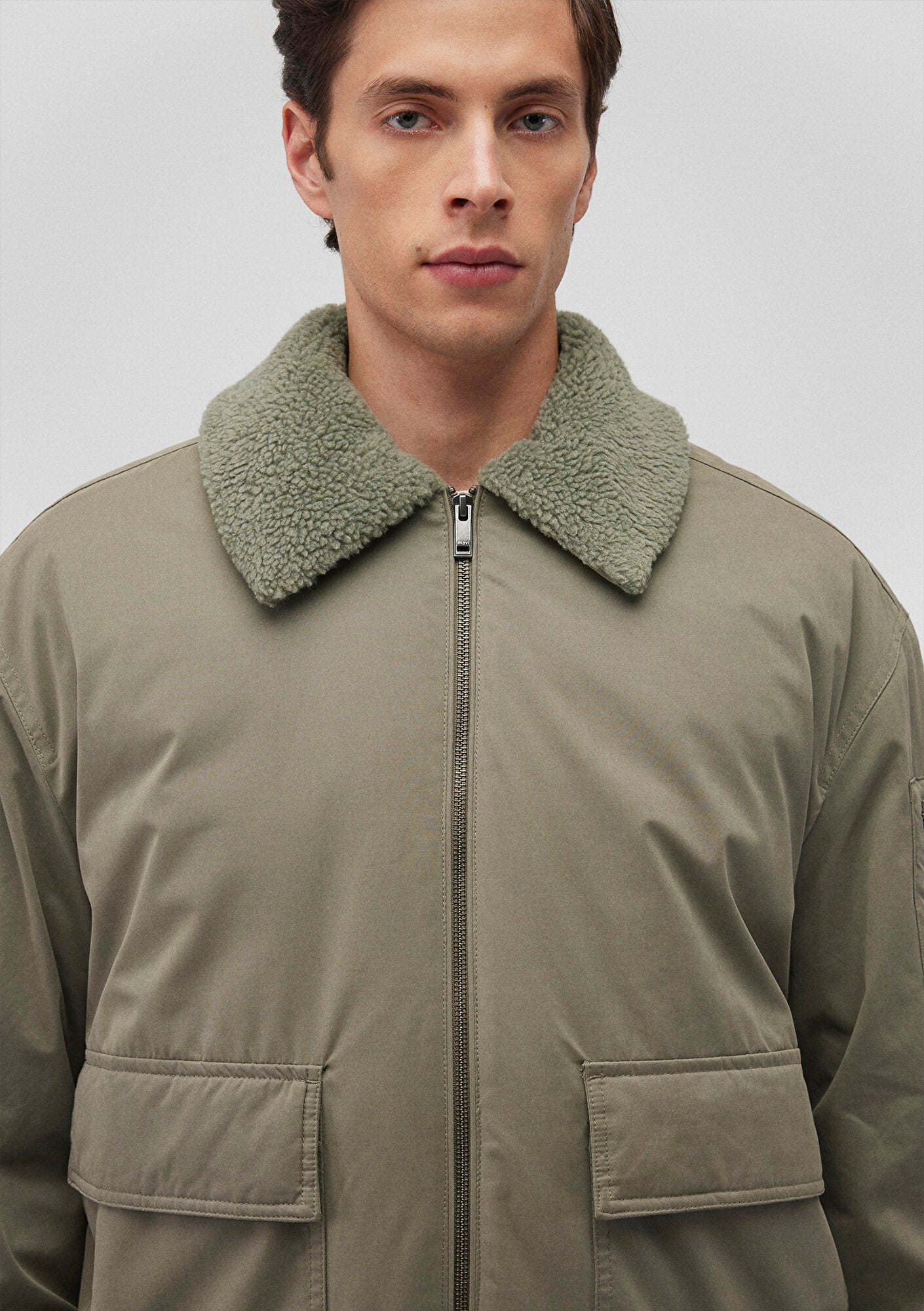 High Collar Green Jacket