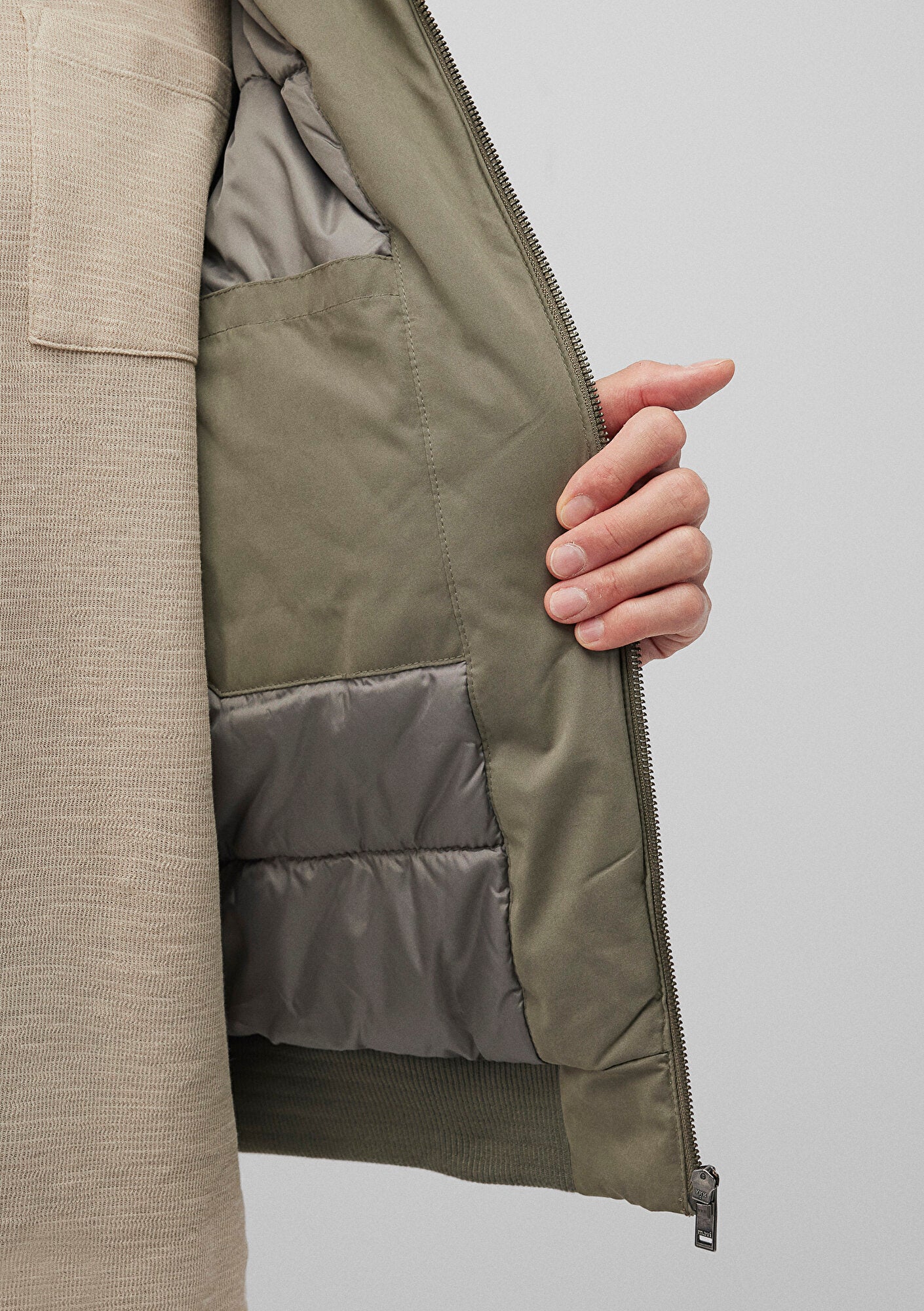High Collar Green Jacket