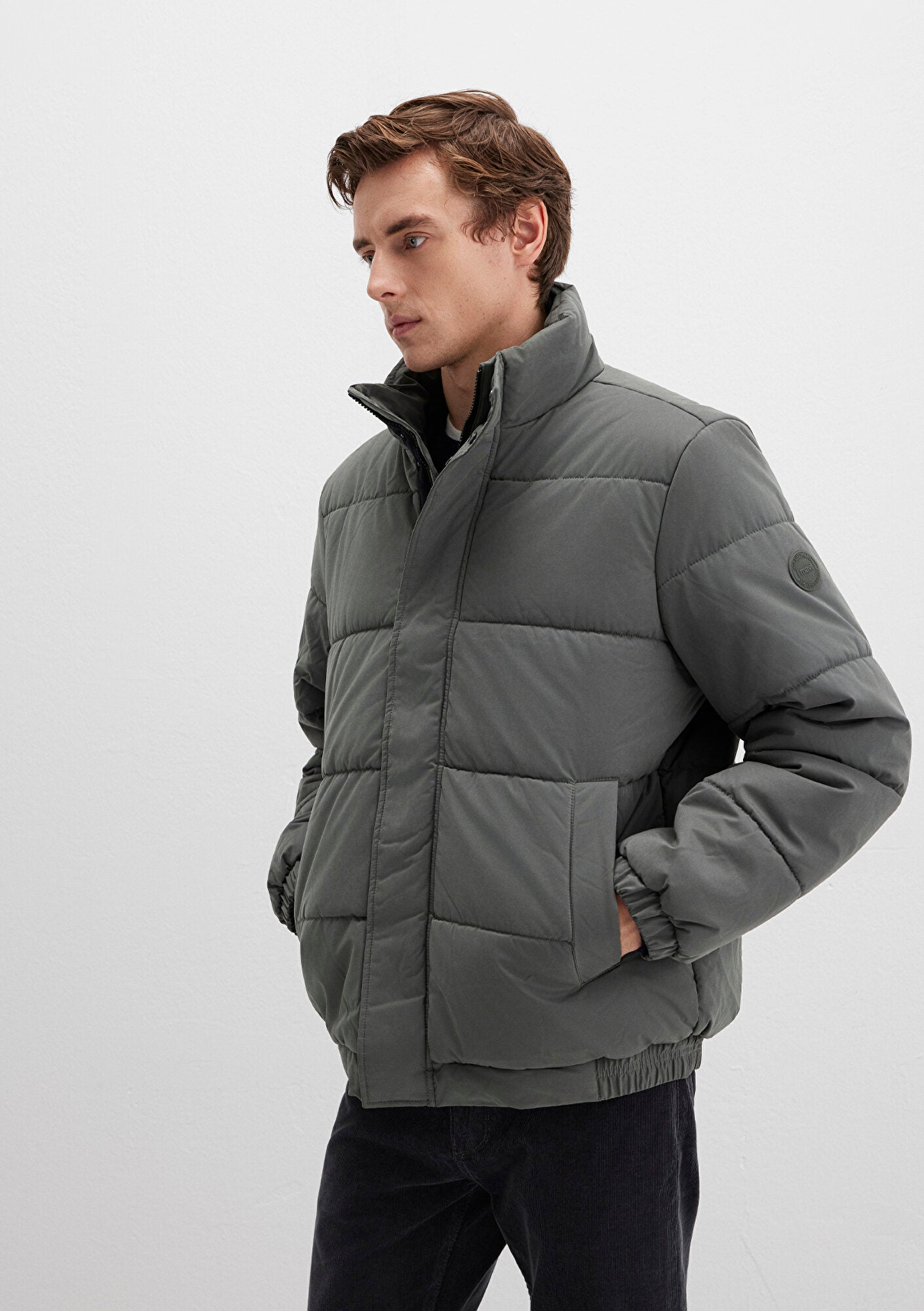 High Collar Green Jacket