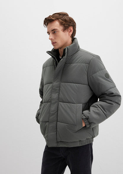 High Collar Green Jacket