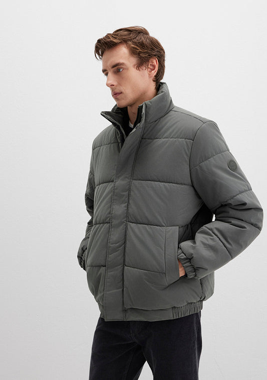 High Collar Green Jacket