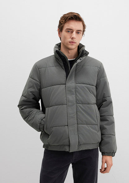 High Collar Green Jacket