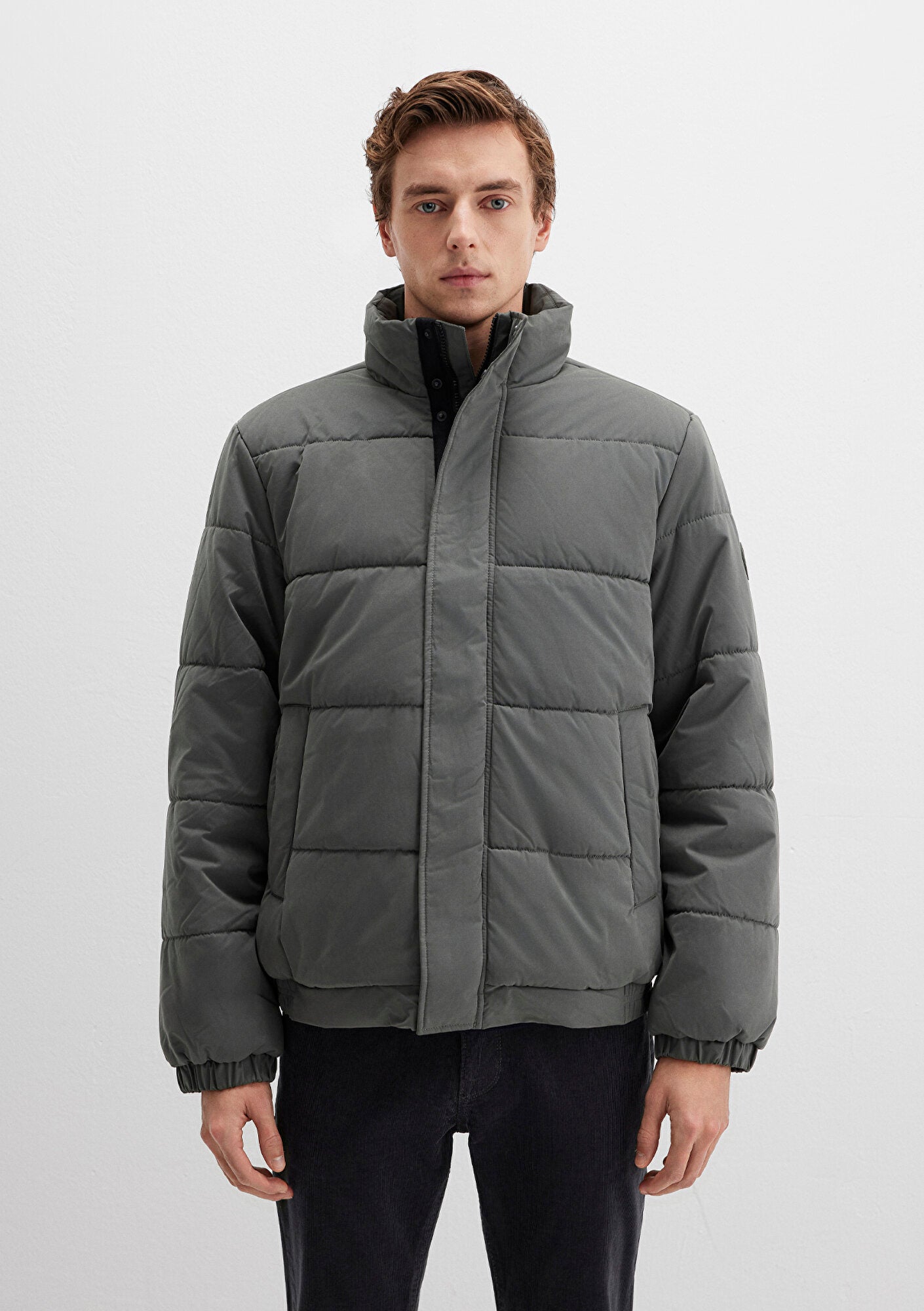 High Collar Green Jacket