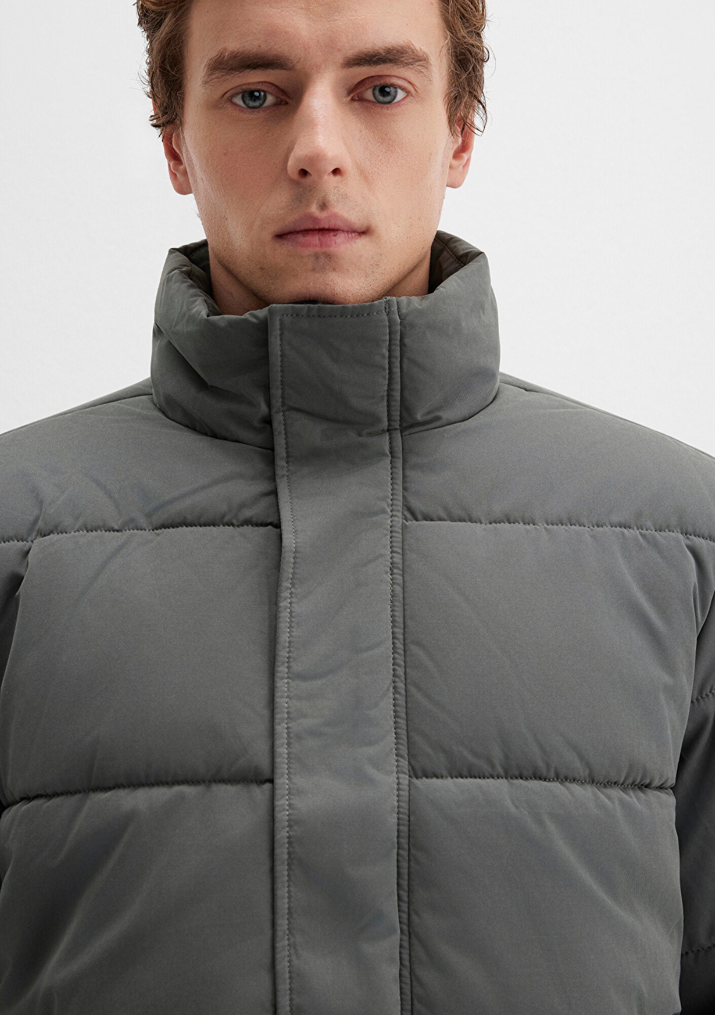 High Collar Green Jacket