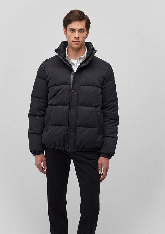 High Collar Black Jacket