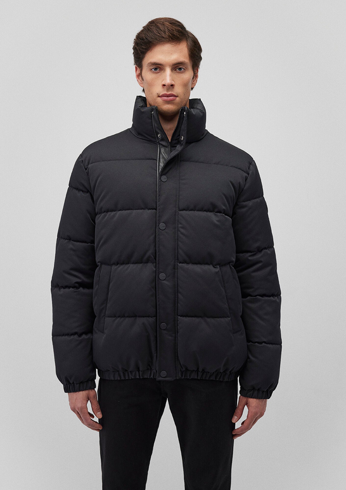High Collar Black Jacket