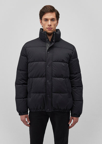 High Collar Black Jacket