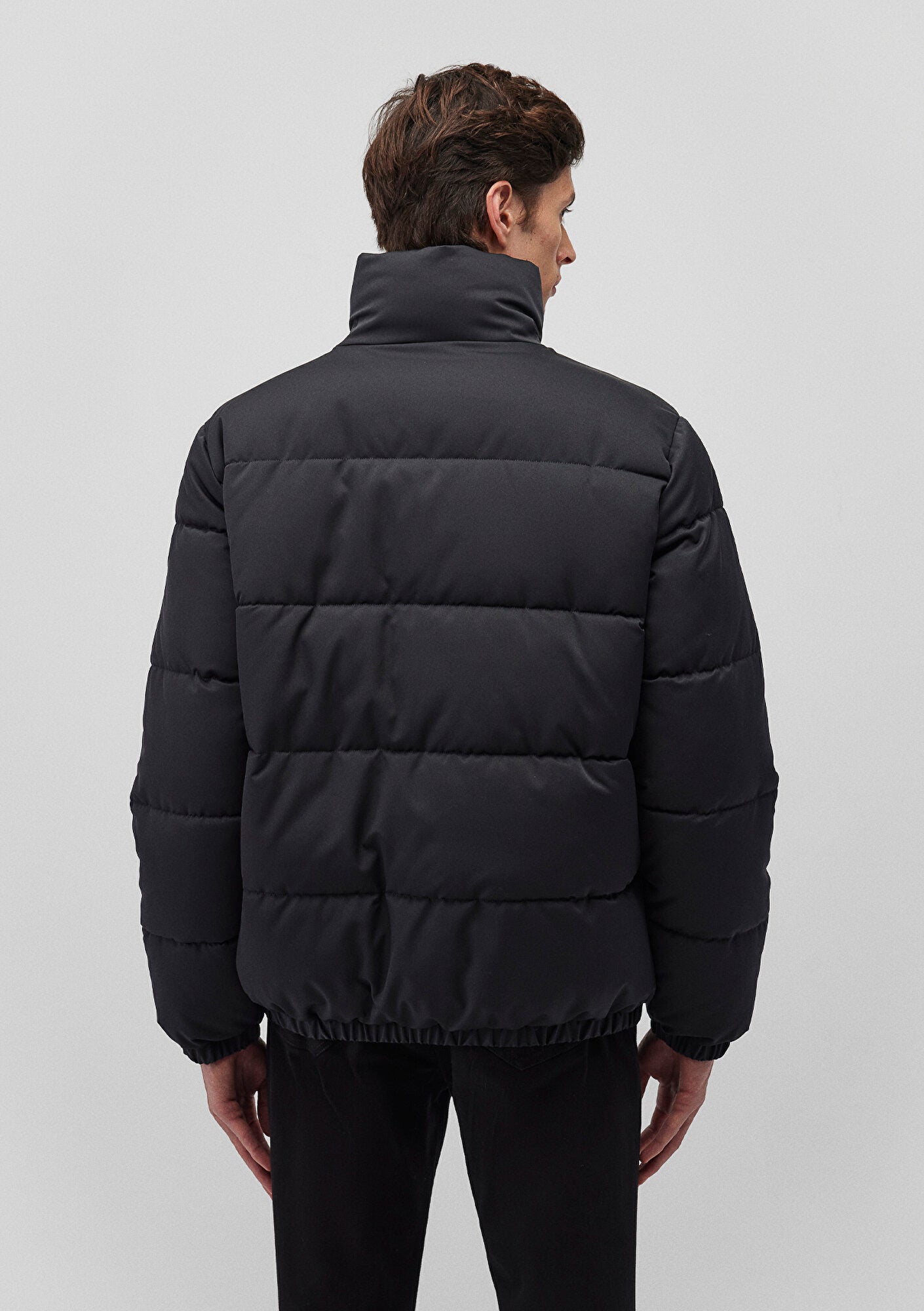 High Collar Black Jacket