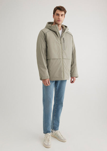 Hooded Khaki Jacket