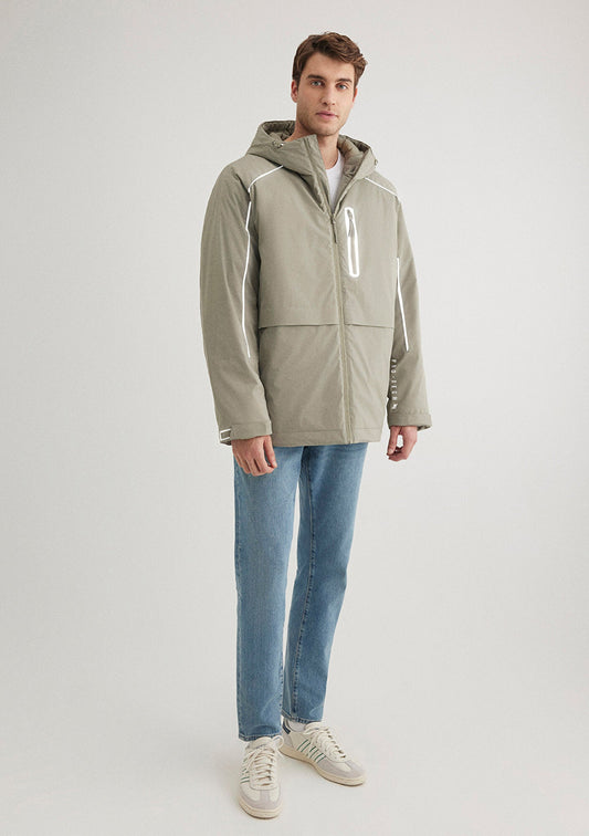 Hooded Khaki Jacket