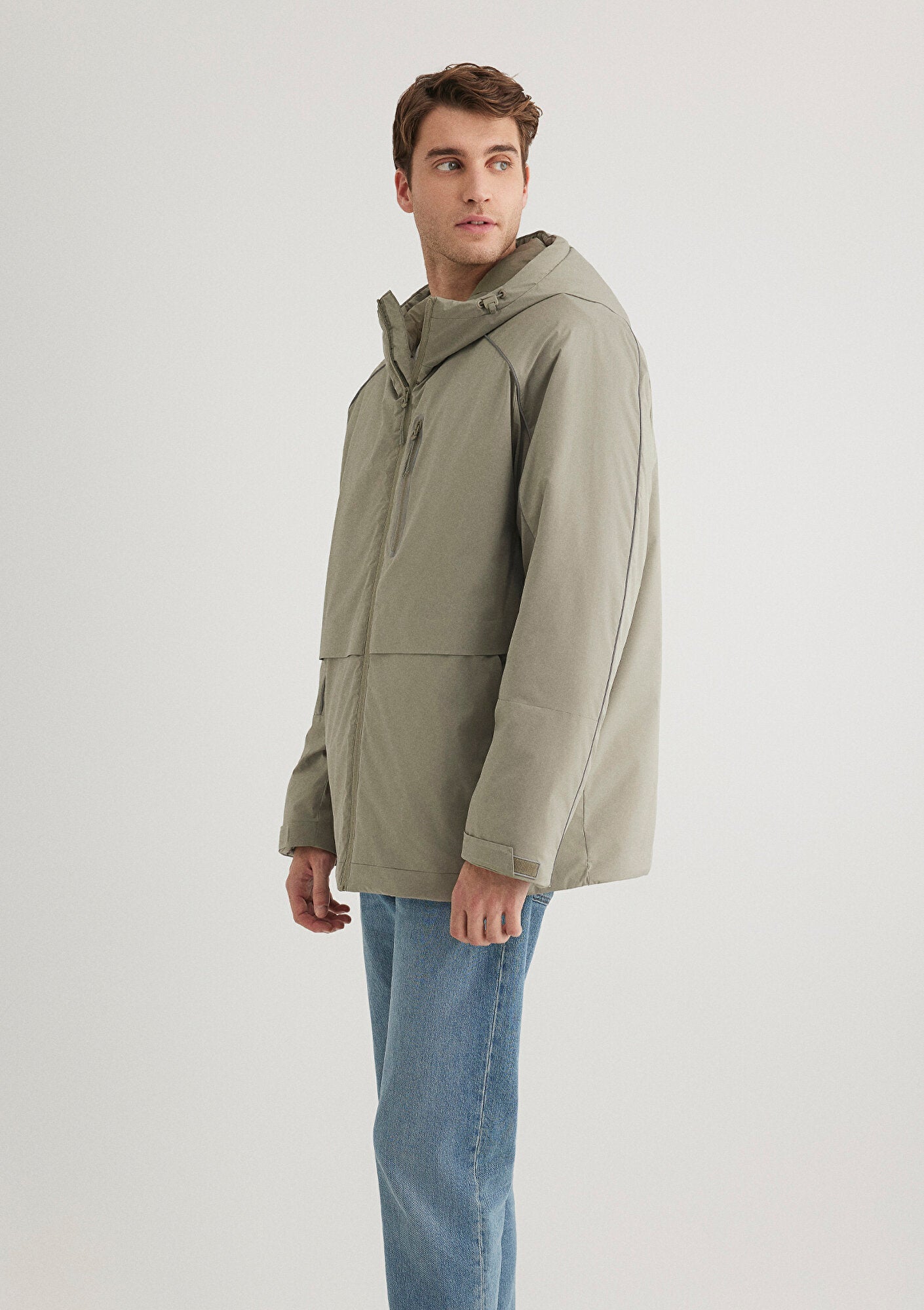 Hooded Khaki Jacket