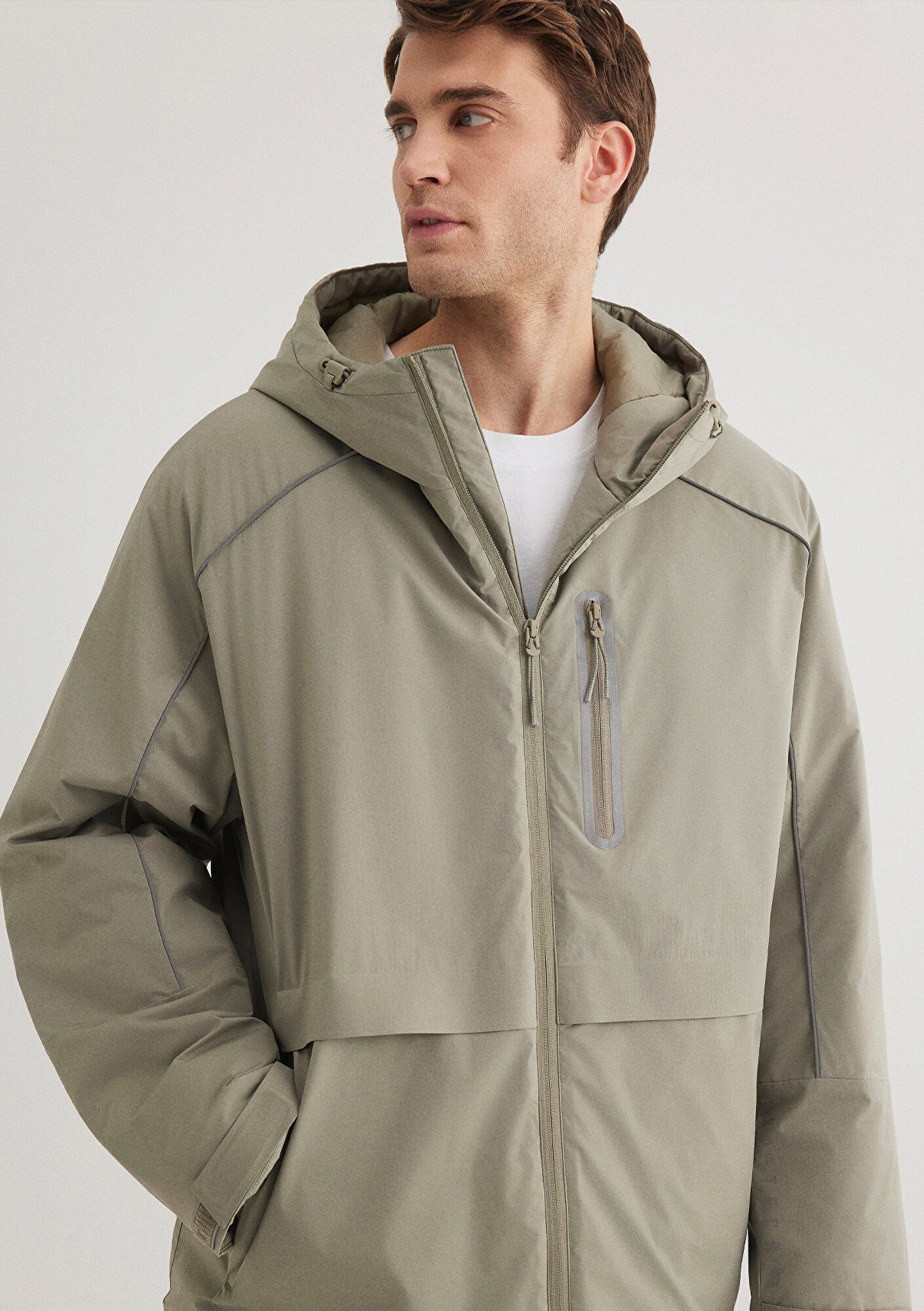 Hooded Khaki Jacket