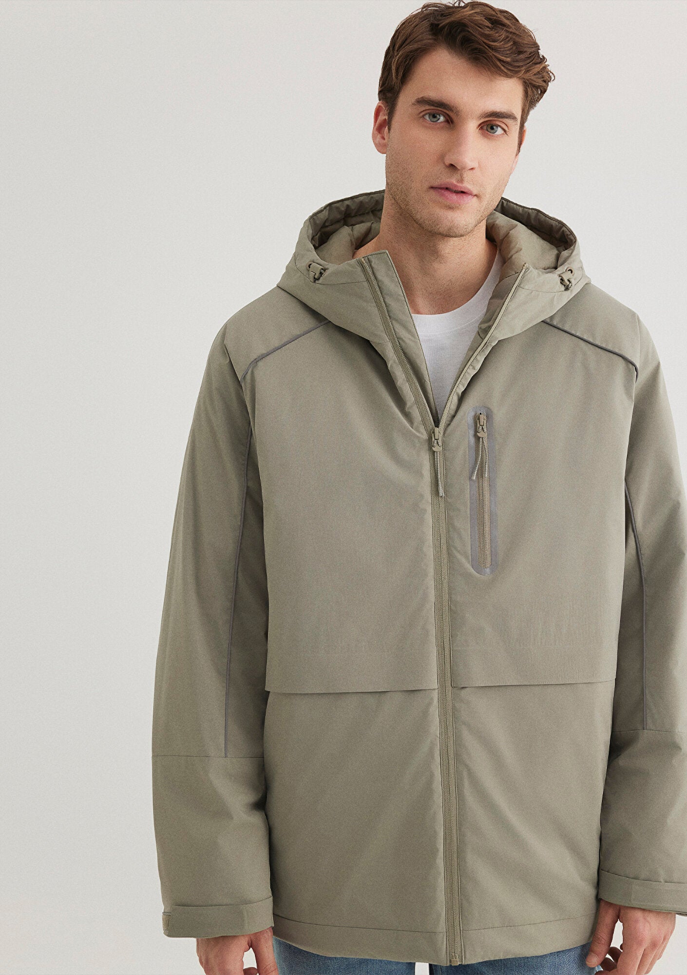 Hooded Khaki Jacket
