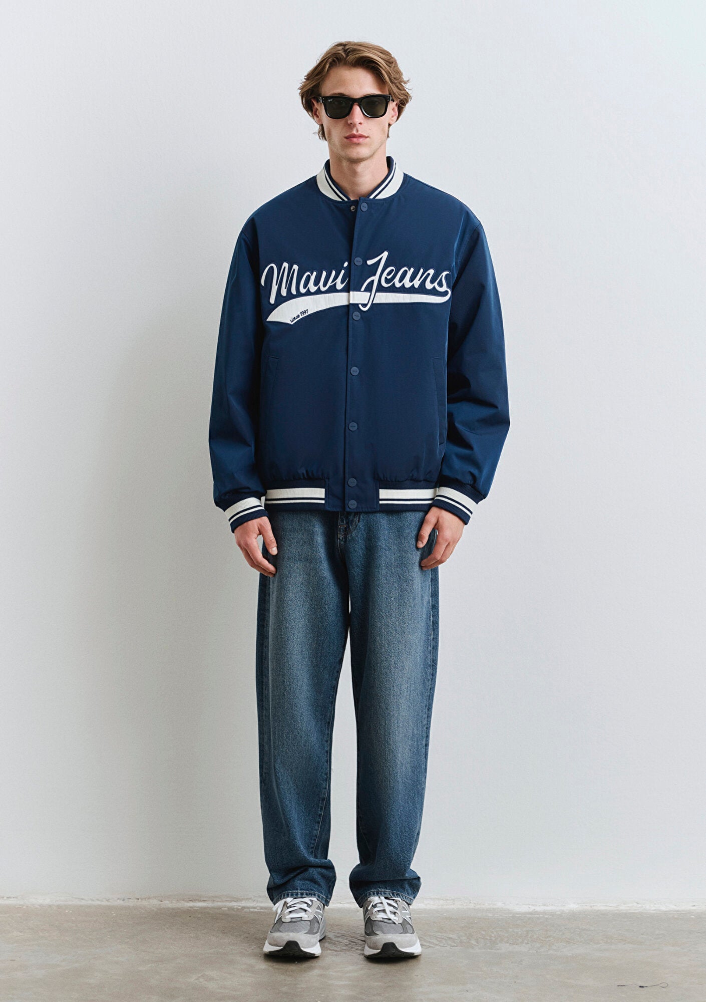 Mavi Jean Printed Navy College Jacket