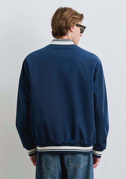 Mavi Jean Printed Navy College Jacket